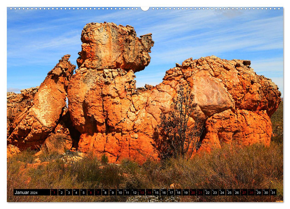 Paysages rocheux particulièrement fascinants - Réserve naturelle de Kagga Kamma (calendrier mural CALVENDO 2024) 