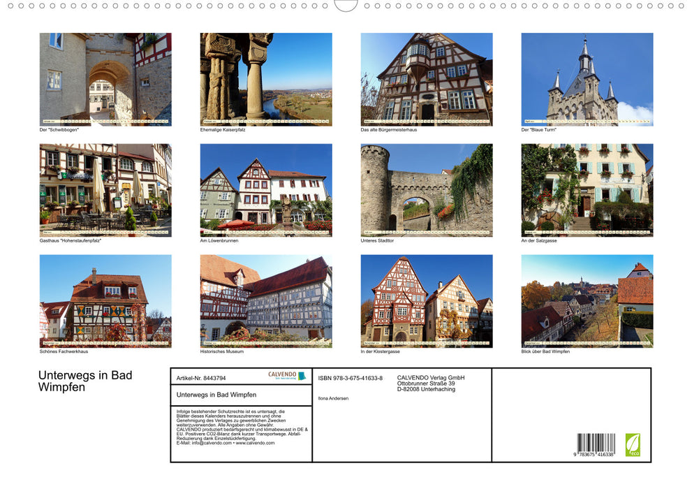 Unterwegs in Bad Wimpfen (CALVENDO Wandkalender 2024)