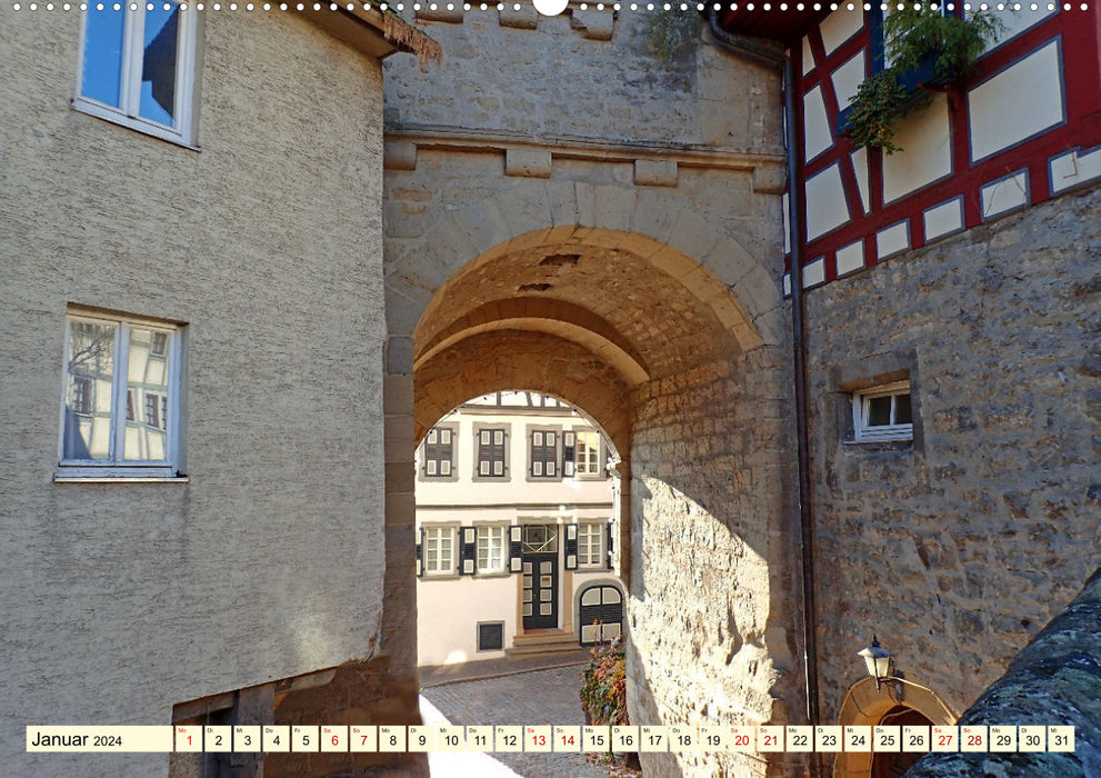 Sur la route à Bad Wimpfen (calendrier mural CALVENDO 2024) 