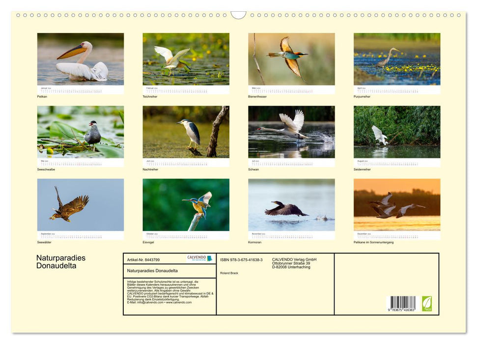 Naturparadies Donaudelta (CALVENDO Wandkalender 2024)