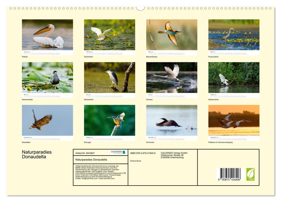 Naturparadies Donaudelta (CALVENDO Premium Wandkalender 2024)