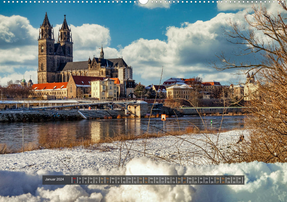 Magdeburg entdecken (CALVENDO Wandkalender 2024)