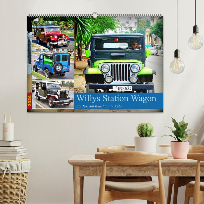 Willys Station Wagon - Ein Taxi mit Kultstatus in Kuba (CALVENDO Wandkalender 2024)
