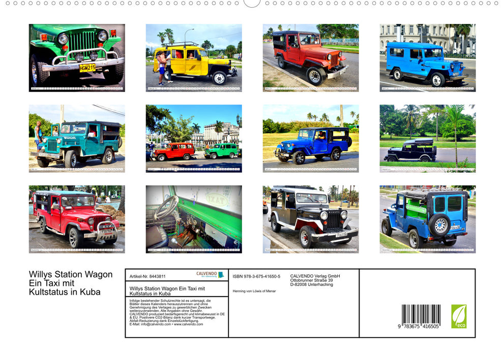 Willys Station Wagon - Ein Taxi mit Kultstatus in Kuba (CALVENDO Premium Wandkalender 2024)