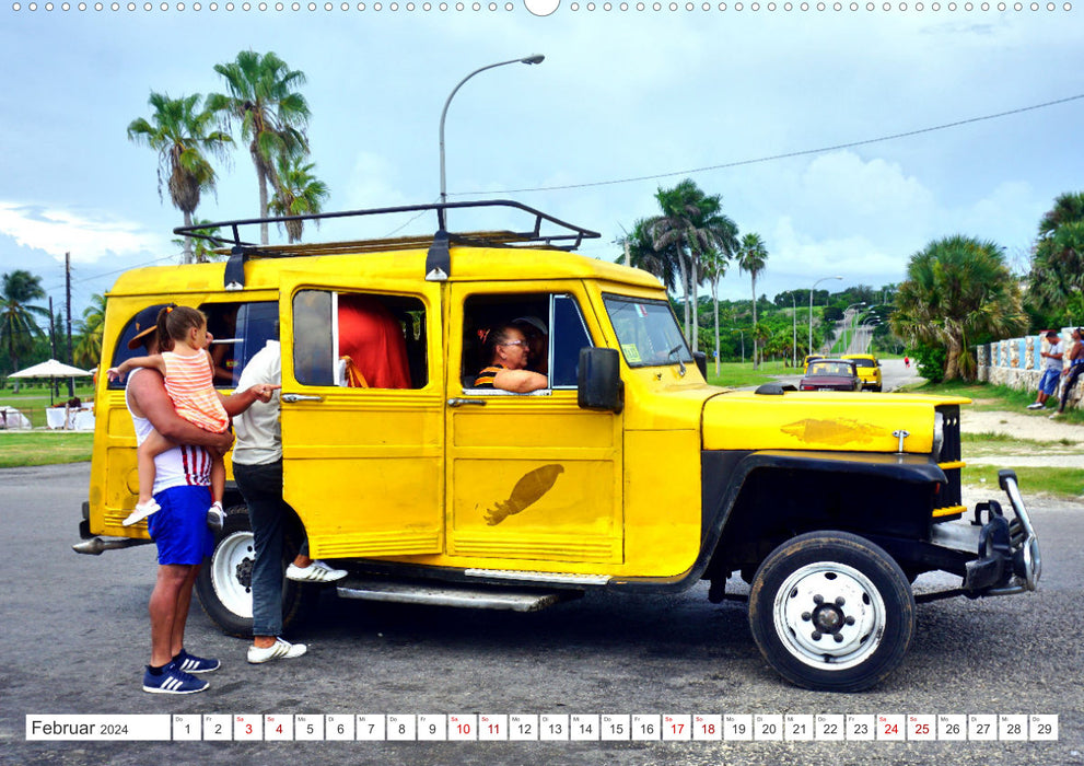 Willys Station Wagon - Un taxi culte à Cuba (Calendrier mural CALVENDO Premium 2024) 