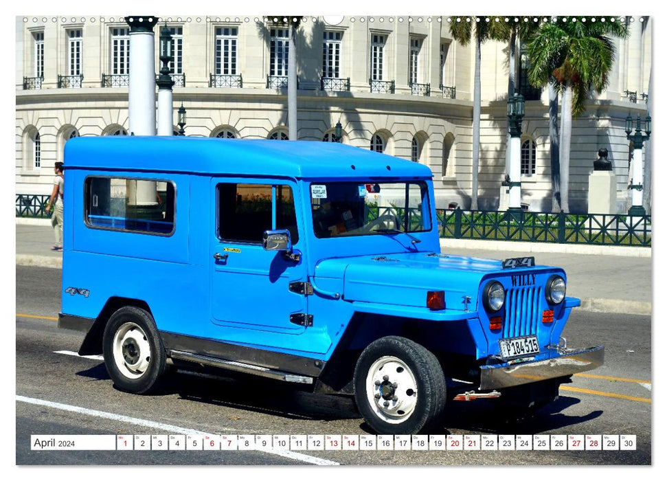 Willys Station Wagon - Ein Taxi mit Kultstatus in Kuba (CALVENDO Premium Wandkalender 2024)