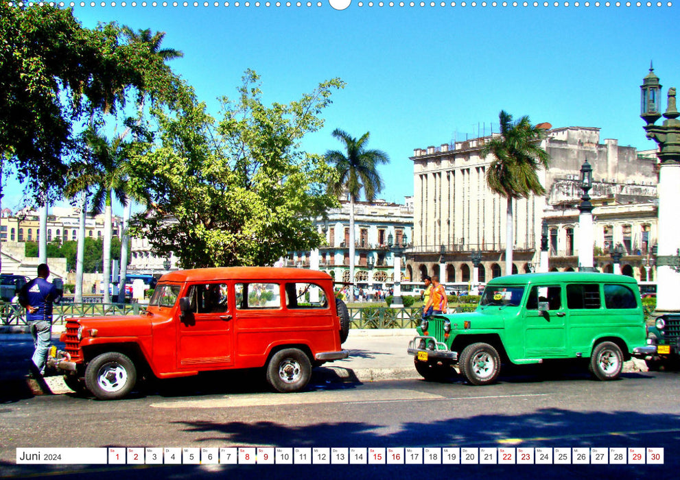 Willys Station Wagon - Un taxi culte à Cuba (Calendrier mural CALVENDO Premium 2024) 