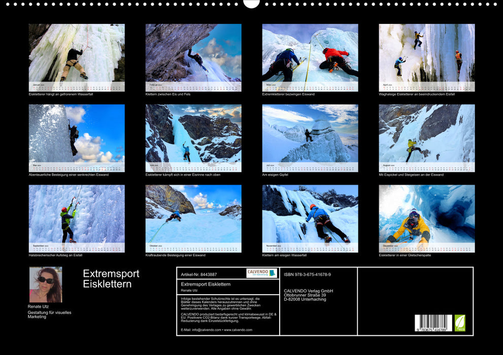 Extremsport Eisklettern (CALVENDO Wandkalender 2024)