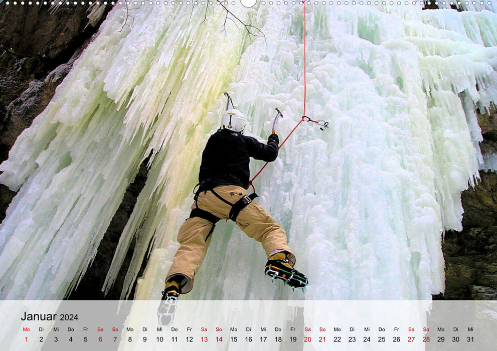 Extreme sport ice climbing (CALVENDO wall calendar 2024) 