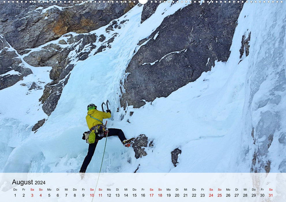 Extreme sport ice climbing (CALVENDO wall calendar 2024) 