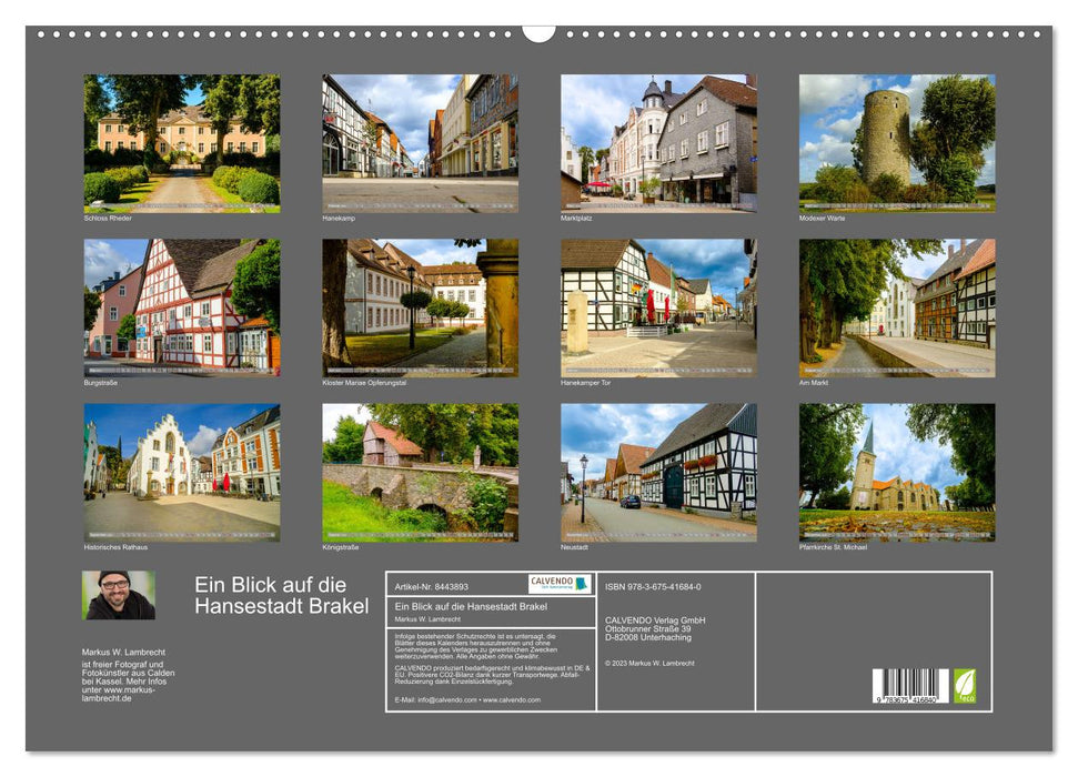A look at the Hanseatic city of Brakel (CALVENDO wall calendar 2024) 