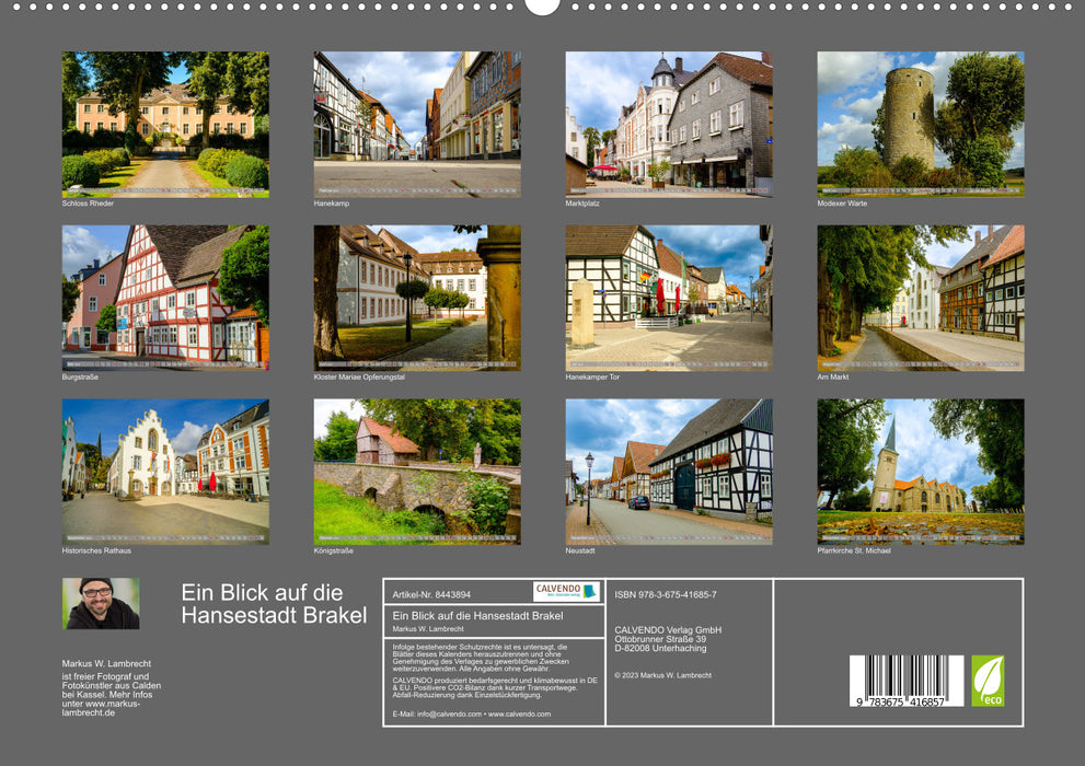 Ein Blick auf die Hansestadt Brakel (CALVENDO Premium Wandkalender 2024)