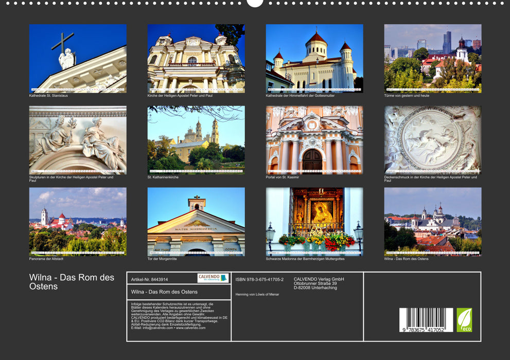 Wilna - Das Rom des Ostens (CALVENDO Premium Wandkalender 2024)