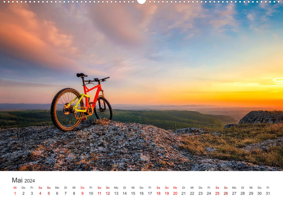 Randonnées à vélo - Parce que le vélo est la plus belle chose. (Calendrier mural CALVENDO 2024) 