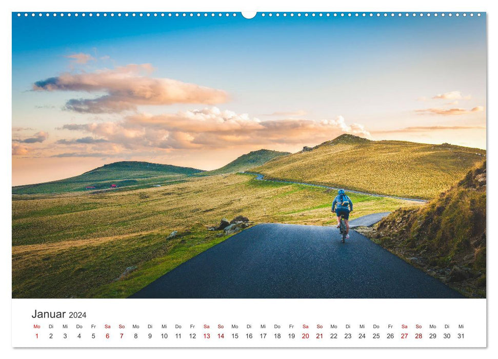 Randonnées à vélo - Parce que le vélo est la plus belle chose. (Calendrier mural CALVENDO Premium 2024) 