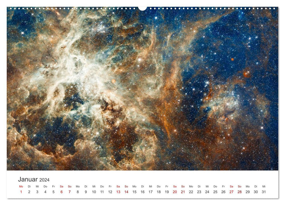 Nebulae &amp; galaxies - fascination with space (CALVENDO wall calendar 2024) 
