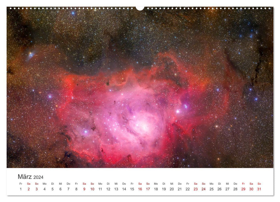 Nébuleuse et galaxies – Espace fascination (Calvendo Premium Wall Calendar 2024)