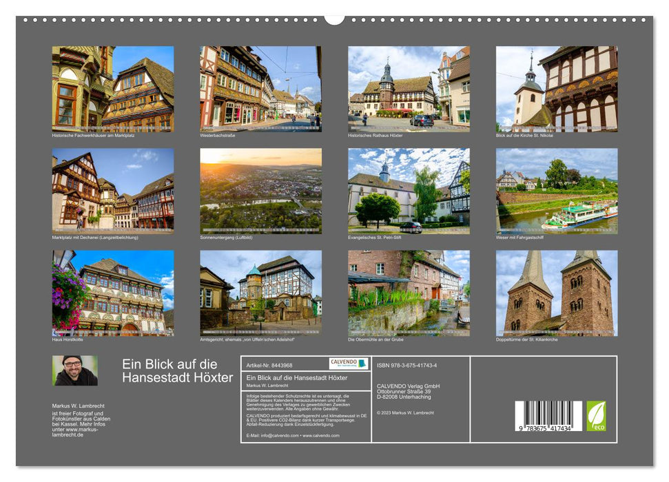 A look at the Hanseatic city of Höxter (CALVENDO Premium Wall Calendar 2024) 