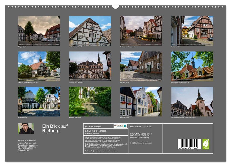 Un regard sur Rietberg (Calendrier mural CALVENDO Premium 2024) 