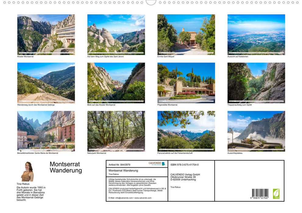 Montserrat Wanderung (CALVENDO Wandkalender 2024)