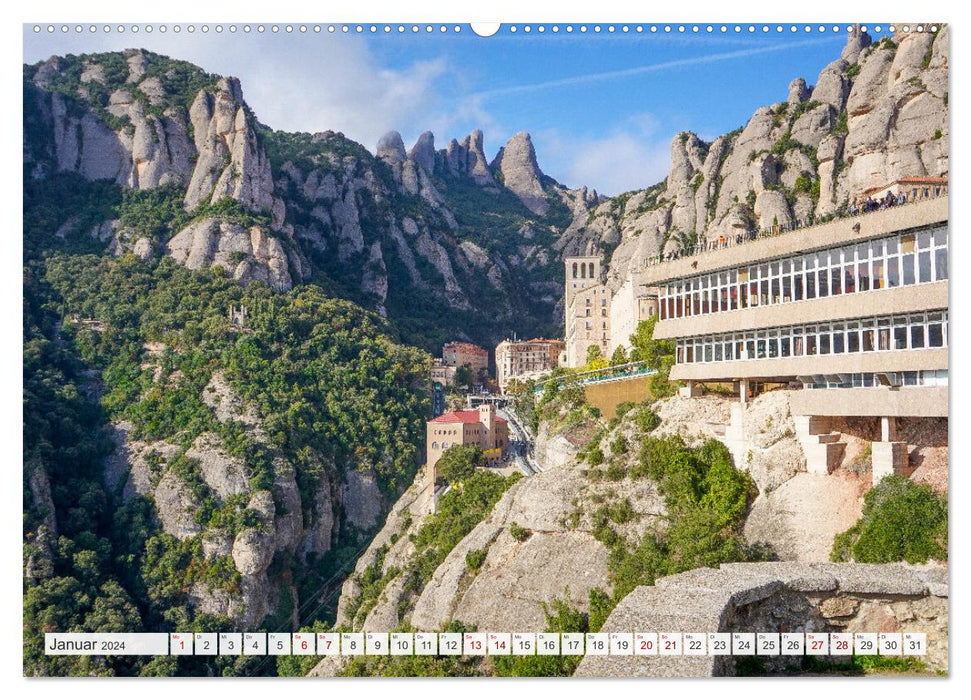 Randonnée à Montserrat (calendrier mural CALVENDO 2024) 