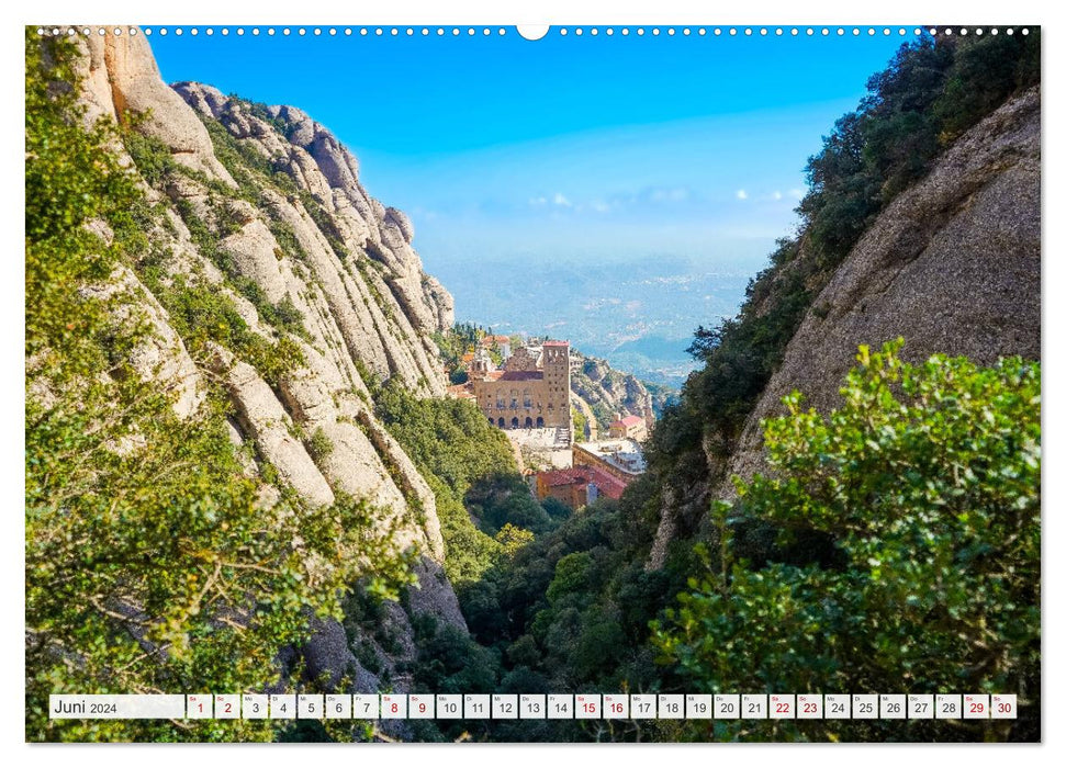 Randonnée à Montserrat (calendrier mural CALVENDO 2024) 