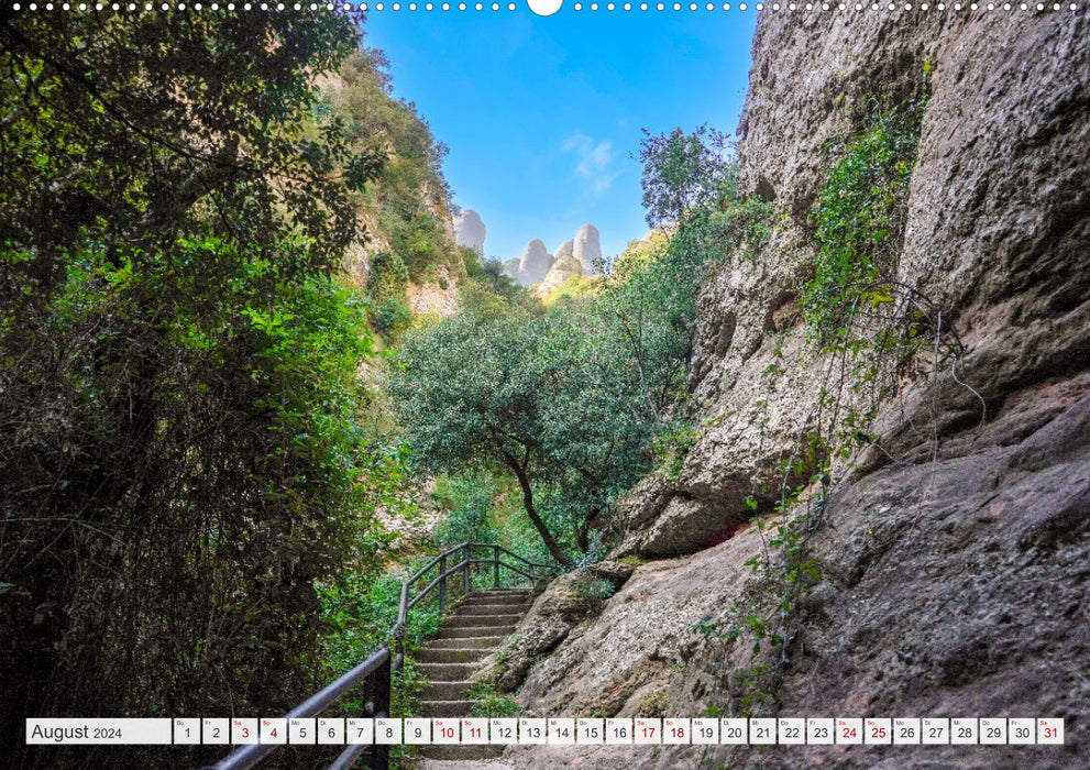 Randonnée à Montserrat (calendrier mural CALVENDO Premium 2024) 