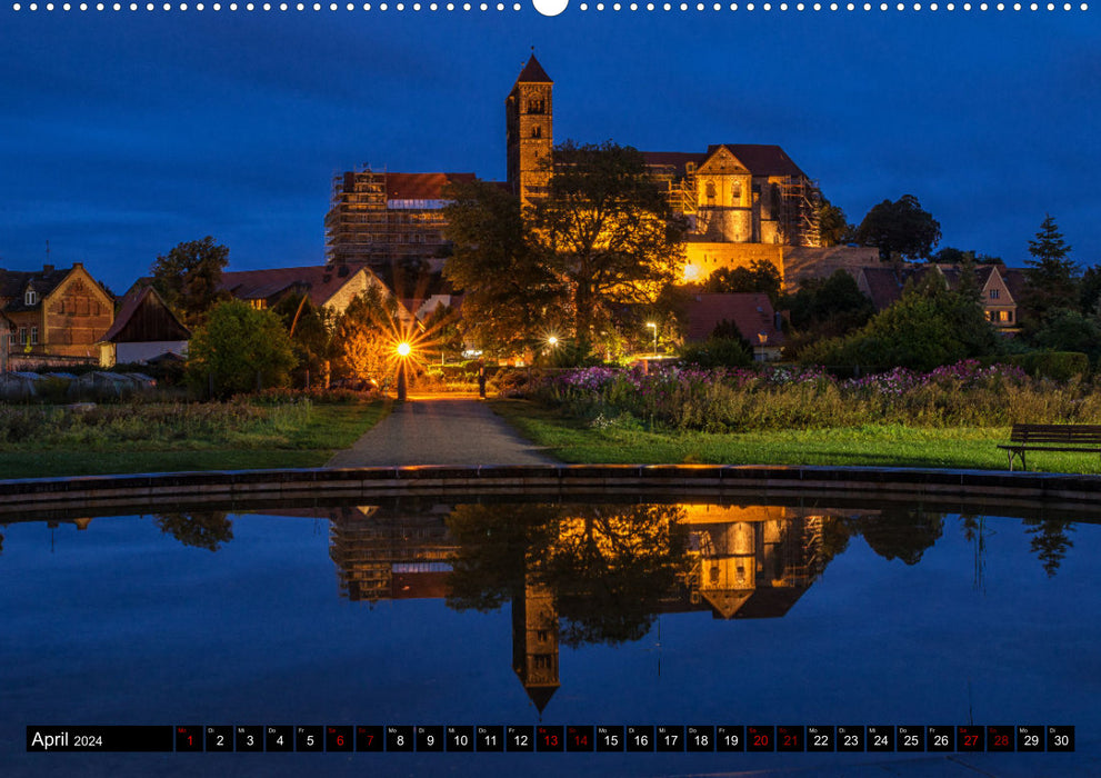 Sachsen-Anhalt zur blauen Stunde (CALVENDO Wandkalender 2024)