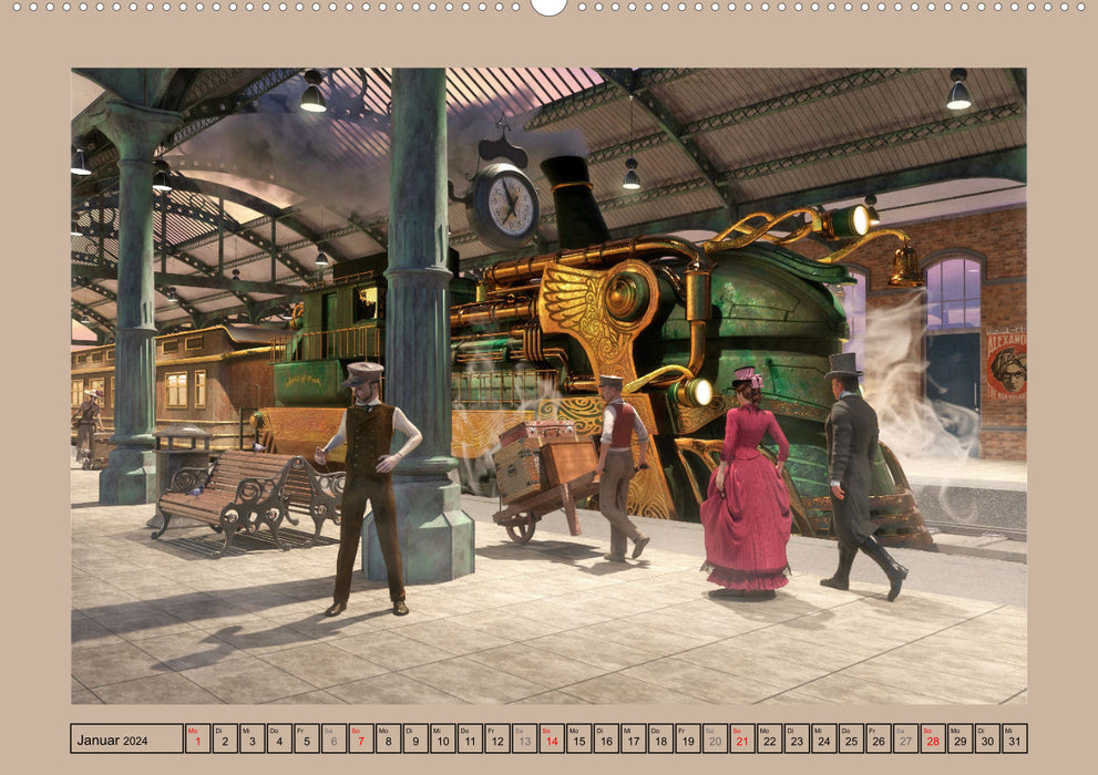 Steampunk Ferien (CALVENDO Wandkalender 2024)