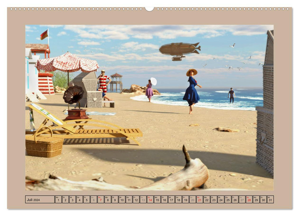 Vacances Steampunk (Calvendo Premium Calendrier mural 2024) 