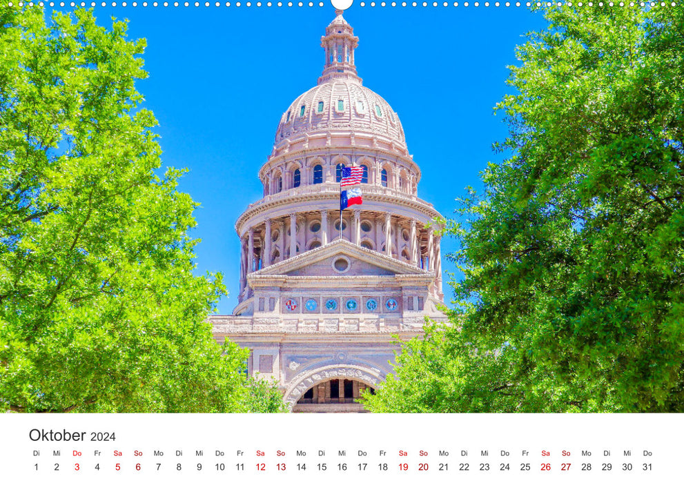 Texas – Salut du Lone Star State ! (Calendrier mural CALVENDO Premium 2024) 