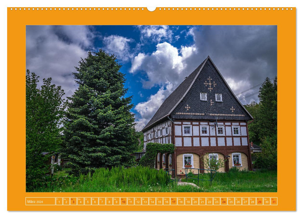 Half-timbered houses in beautiful Upper Lusatia (CALVENDO wall calendar 2024) 