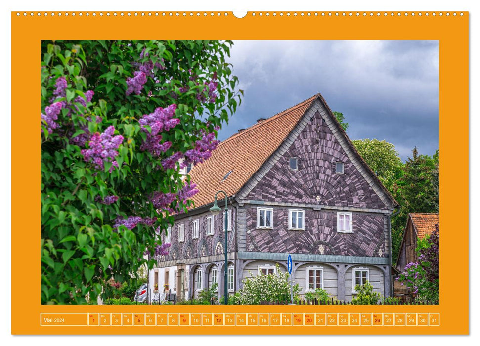 Half-timbered houses in beautiful Upper Lusatia (CALVENDO wall calendar 2024) 