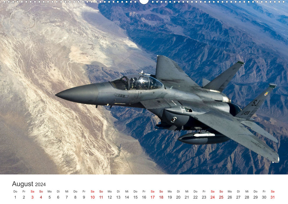 Fighter jets - jet fighter calendar (CALVENDO Premium wall calendar 2024) 