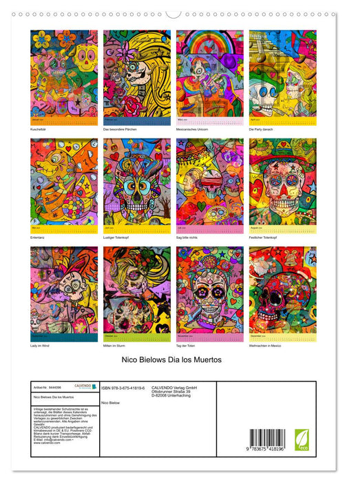 Dia los Muertos de Nico Bielow (Calvendo Premium Wall Calendar 2024) 