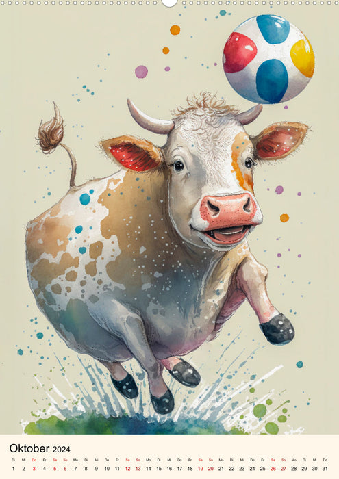Fußball Stars - Fußball regiert die Welt (CALVENDO Premium Wandkalender 2024)