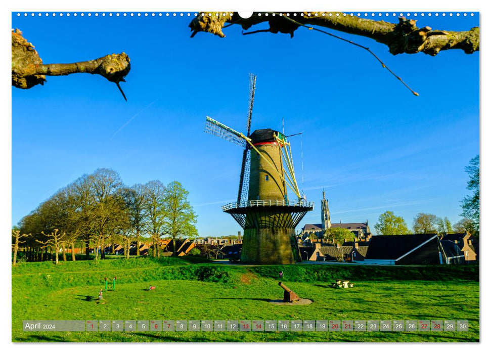Ein Blick auf Hulst in Zeeland (CALVENDO Wandkalender 2024)
