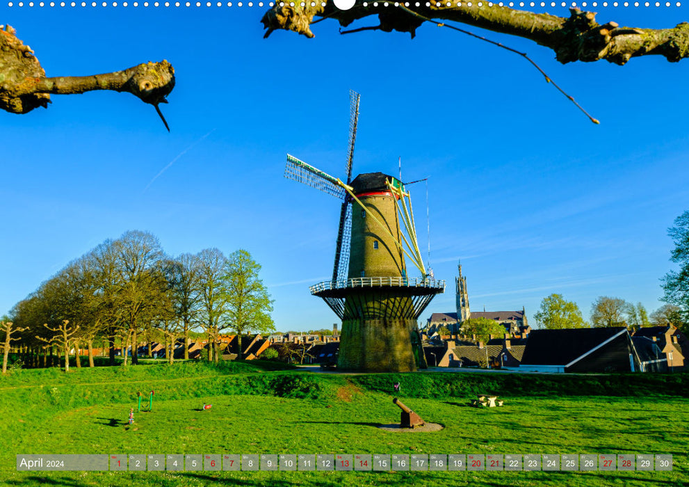 Ein Blick auf Hulst in Zeeland (CALVENDO Premium Wandkalender 2024)