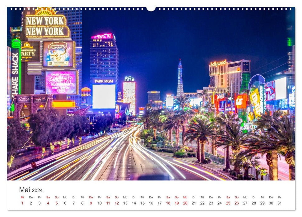 Las Vegas – La capitale du divertissement. (Calendrier mural CALVENDO Premium 2024) 