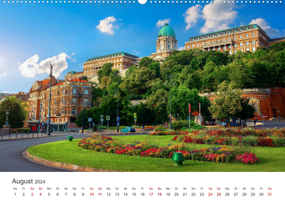 Budapest - A trip to the capital of Hungary. (CALVENDO Premium Wall Calendar 2024) 