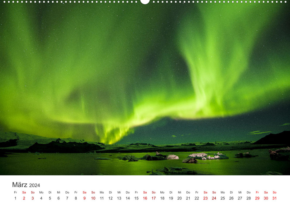 Northern Lights - The admirable lights in the sky. (CALVENDO wall calendar 2024) 