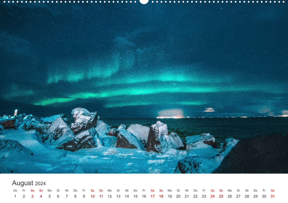 Northern Lights - The admirable lights in the sky. (CALVENDO wall calendar 2024) 