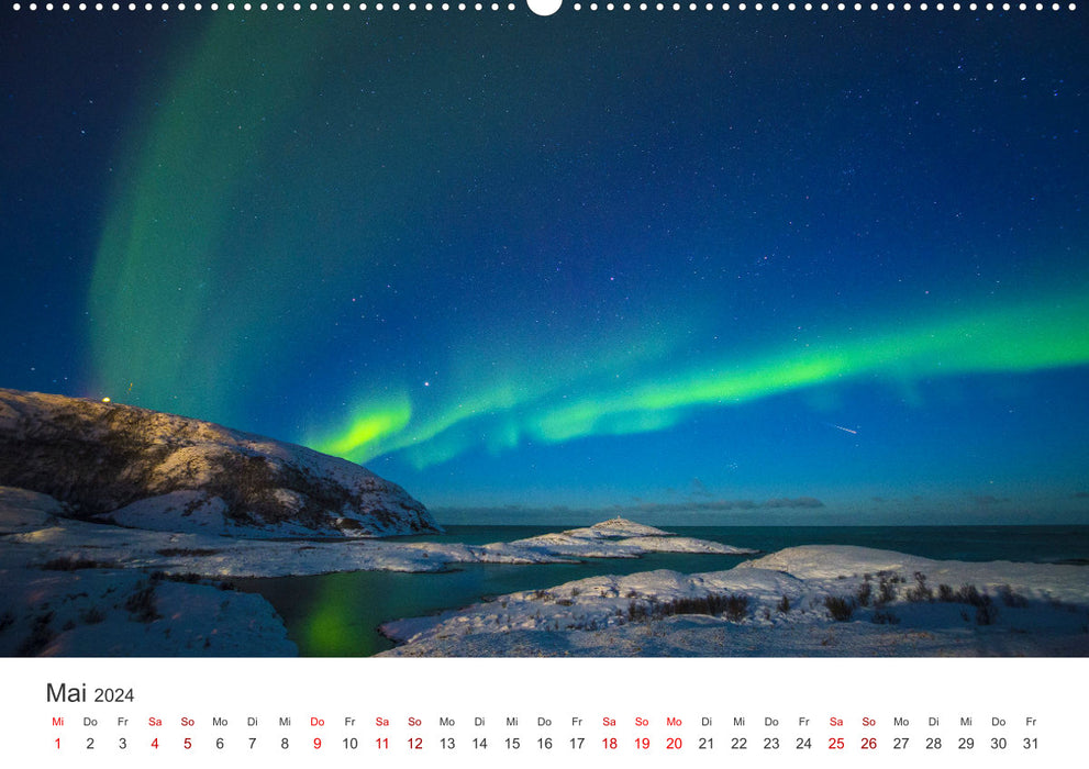 Northern Lights - The admirable lights in the sky. (CALVENDO Premium Wall Calendar 2024) 