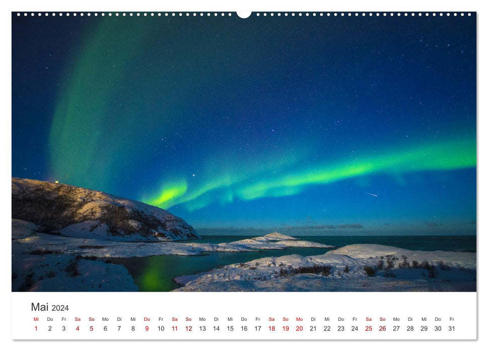 Polarlichter - Die bewundernswerten Lichter am Himmel. (CALVENDO Premium Wandkalender 2024)