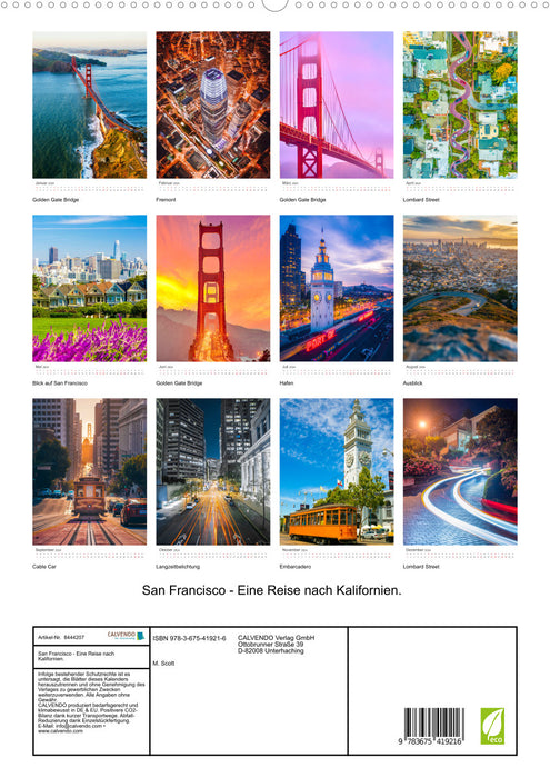 San Francisco - A trip to California. (CALVENDO Premium Wall Calendar 2024) 