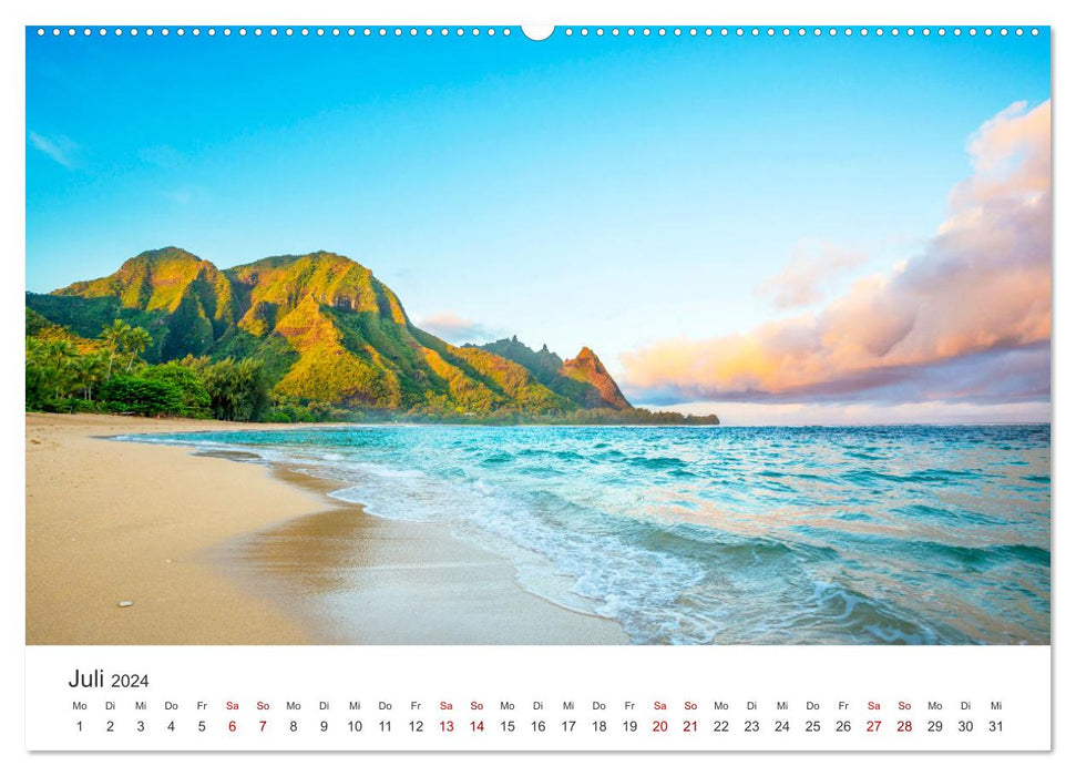 Hawaii Traumziel (CALVENDO Premium Wandkalender 2024)