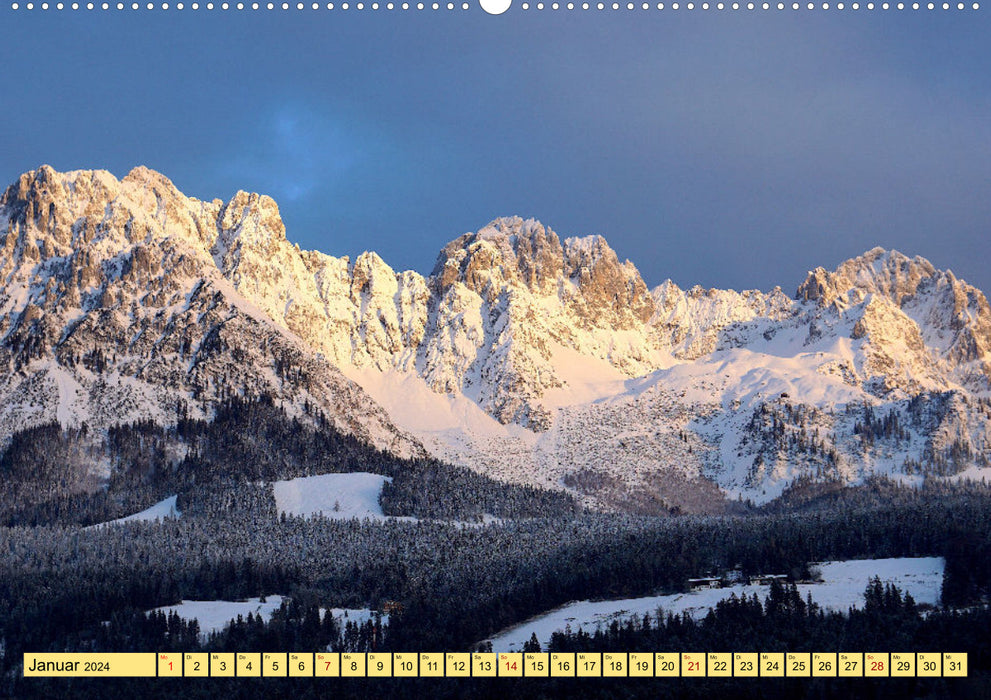 Wilder Kaiser - Skigebiet, Wanderparadies und Filmkulisse (CALVENDO Wandkalender 2024)