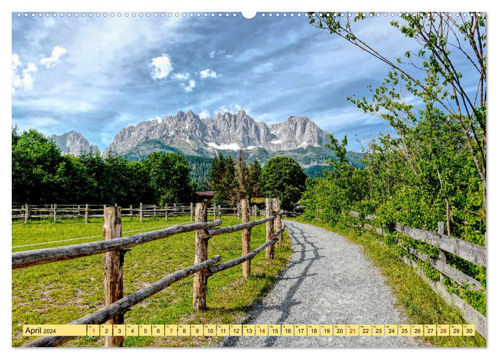 Wilder Kaiser - ski area, hiking paradise and film set (CALVENDO wall calendar 2024) 