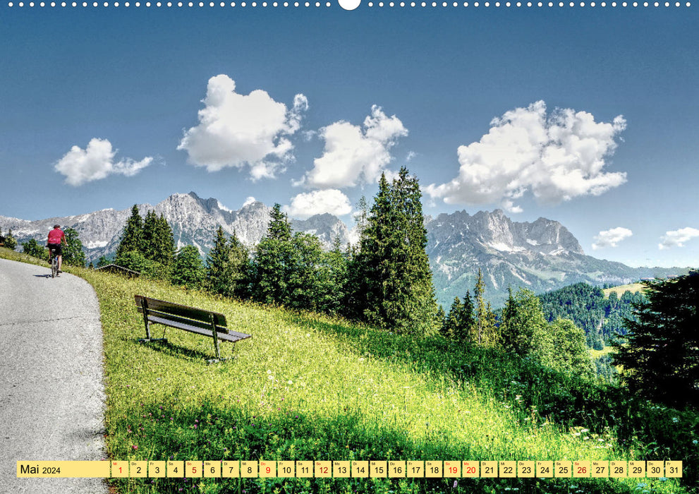 Wilder Kaiser - ski area, hiking paradise and film set (CALVENDO wall calendar 2024) 
