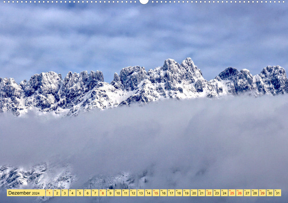 Wilder Kaiser - ski area, hiking paradise and film set (CALVENDO Premium Wall Calendar 2024) 